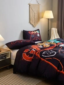 遊戲手柄圖案被套套裝不附帶內芯 - 彩色 - 查看 3