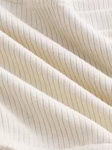 SHEIN x Marika Sila SHEIN MOD Twist Front Ribbed Knit Bodycon Summer Tube Top