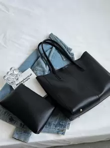 Túi Tote Đeo Vai Có Túi Bên Trong Cho Nữ Tuổi Teen, Sinh Viên Đại Học, Tân Binh & Nhân Viên Văn Phòng Hoàn Hảo Cho Văn Phòng, Công Việc, Kinh Doanh, Đi Làm Túi Làm Việc Tốt Nhất Cho Phụ Nữ, Túi Nữ Phong Cách Tối Giản, Sức Chứa Lớn, Nhẹ, Di Động, Thường Ngày Trong Công Sở, Thích Hợp Cho Nữ Tuổi Teen, Sinh Viên Đại Học, Tân Binh & Nhân Viên Văn Phòng, Hoàn Hảo Cho Trở Lại Trường Học, Cao Đẳng, Trung Học Cơ Sở, Trung Học Phổ Thông, Công Việc, Kinh Doanh, Đi Làm, Túi Làm Việc Hợp Thời Trang Cho Phụ Nữ, Lý Tưởng Cho Sự Thanh Lịch Hàng Ngày & Những Dịp Đặc Biệt - màu đen - Xem 2