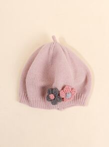 小女童花朵裝飾貝雷帽