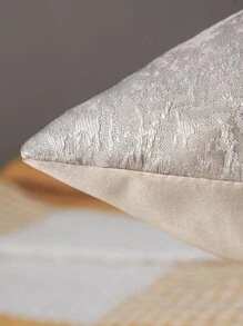 Miater 1入組仿真真絲抽象提花枕套 - 淺灰色 - 查看 4