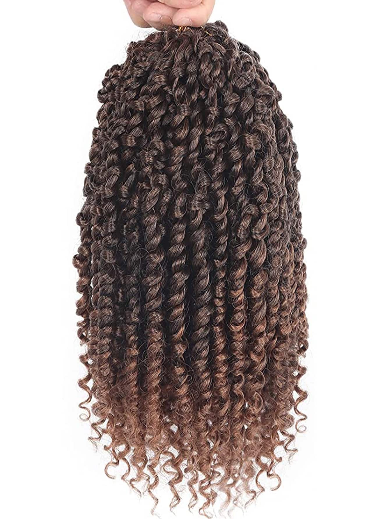 中等合成髮辮 - 棕色 - 查看 1