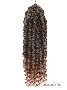 中等合成髮辮 - 棕色 - 查看 2