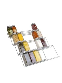 4 Layer Spice Drawer Organizer Adjustable Acrylic Spice Jars Rack Tray Expandable Seasoning Organizer Cabinet Kitchen Shelves,Kitchen,Christmas Gift,School Supplies
