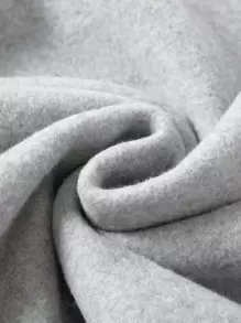 SHEIN EZwear Plus Letter Graphic Thermal Lined Sweatshirt - Light Grey - View 6