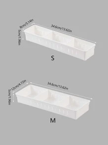 1 pieza Caja de almacenamiento de cajón lisa de plástico
