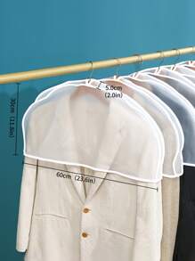 1pc Plain Garment Cover - White - View 5