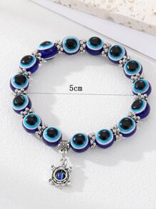 6 piezas Pulsera con cuenta búho & con accesorio de mariposa aojo - Multicolor - Ver 4