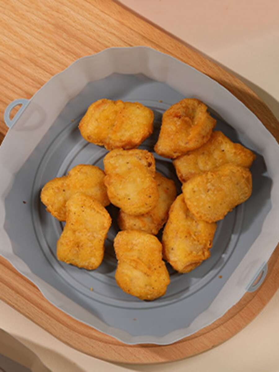 1入組素色空氣炸鍋矽膠鍋 - 灰色 - 查看 1