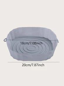 1入組素色空氣炸鍋矽膠鍋 - 灰色 - 查看 4