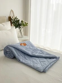 1pc Fish Embroidery Bedspread - Blue - View 4