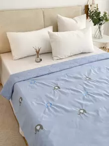 1pc Elephant Embroidery Bedspread