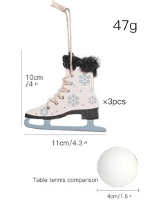 1pc Ice Skates Design Hanging Decoration - Multicolor - View 3