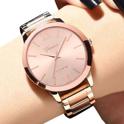 1 reloj de dama minimalista, reloj de cuarzo
