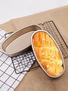 1pc Carbon Steel Cake Pan - Gold - View 1