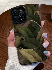 Leaf Pattern Phone Case - Multicolor - View 1