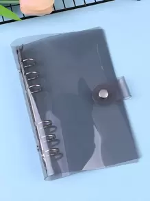 1pc Plain Binder Cover - Black - View 1