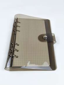 1pc Plain Binder Cover - Black - View 2