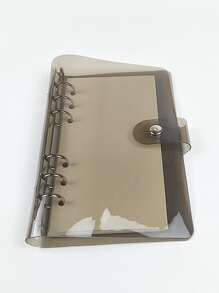 1pc Plain Binder Cover - Black - View 4