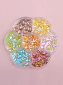 1box Random 3D Star & Heart Design Nail Art Decoration - Multicolor - View 4