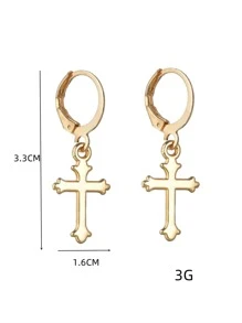 Cross Drop Earrings