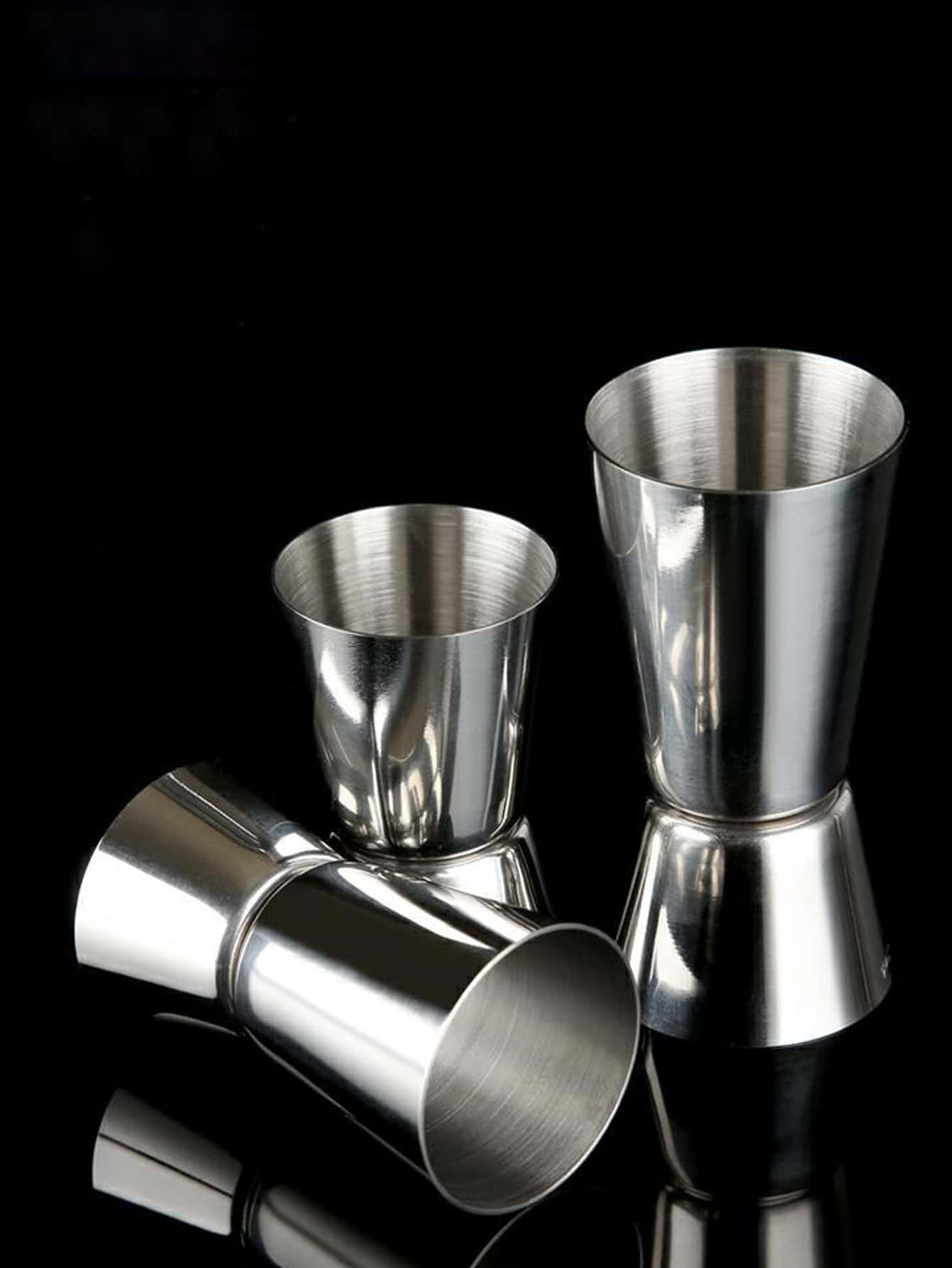 1pc Stainless Steel Ounce Cup - Silver - View 1