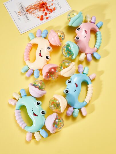 1 件随机颜色卡通螃蟹设计猫/狗爱好者礼物和狗/猫妈妈爱宠物声音玩具