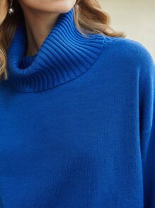 MOTF PREMIUM WOOL-MIX RELAXED FIT JUMPER - Blue - View 5