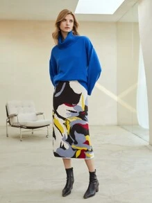 MOTF PREMIUM WOOL-MIX RELAXED FIT JUMPER - Blue - View 6