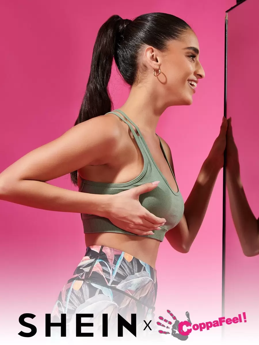 Easithlete Strappy Back Sports Bra - Army Green - View 1