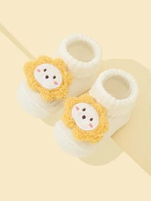 Bebé Calcetines con dibujos animados león - Blanco - Ver 2