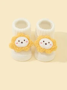 Bebé Calcetines con dibujos animados león - Blanco - Ver 3