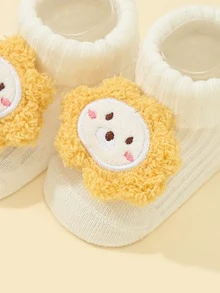 Bebé Calcetines con dibujos animados león - Blanco - Ver 4