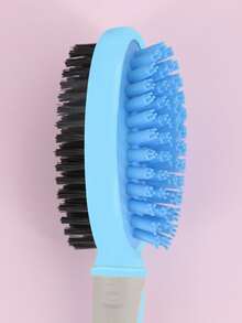 1pc Pet Hair Massage Brush - Baby Blue - View 3