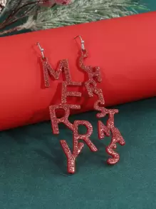 Bông tai lủng lẳng - Đỏ - Xem 1