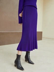 MOTF PREMIUM 100% WOOL MERMAID KNIT SKIRT