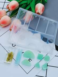 1pc Geometric Shaped DIY Silicone Mold - White - View 1