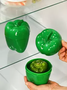 1 件水果/蔬菜 PP 密封储物盒，柠檬形密封容器，适用于谷物、干果、糖果、饼干、户外、婚礼、派对、礼物、生日、圣诞节 - 綠色 - 查看 12