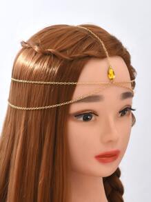 Disfraz con diseño de gota de agua pelo con cadena - Dorado - Ver 2