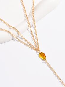 Disfraz con diseño de gota de agua pelo con cadena - Dorado - Ver 4