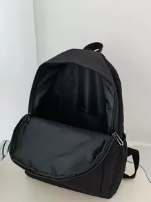 男士图案休闲书包 书包 学校背包 上学背包 笔记本电脑包 电脑包 书包 背包 单肩包 旅行包 运动包 大学包 高中礼物 涂鸦印花 多功能便携时尚休闲背包 度假包 礼物 黑色包 露营 夏季 返校 沙滩包 假日笔记本电脑包 夏季包 春假 男士包包 背包 旅行必备品 大包 学校用品 学生新生活用品 男士必需品 - 黑色 - 查看 3