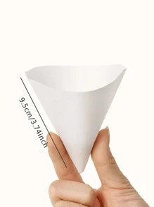 20 piezas Filtro liso café papel - Blanco - Ver 6