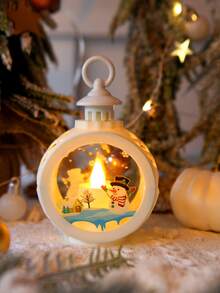 1 pieza Luz decorativa Navidad con muñeca de nieve - Amarillo - Ver 7