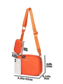 1 Set Crossbody Bag With Coin Purse Accessory - Orange - View 5