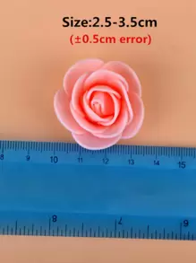 50入組/套PE人造花頭裝飾用仿真花頭 - 彩色 - 查看 3