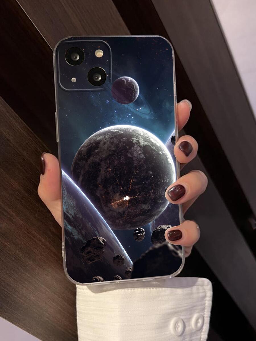 Planet Pattern Phone Case - Multicolor - View 1