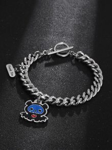 Men Ghost Charm Bracelet - Multicolor - View 1