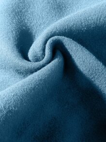 Manfinity LEGND 男士熊和標語圖案加絨內裏衛衣和衛褲 - 藍色 - 查看 6