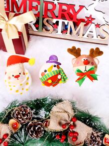 Christmas 1pc Random Santa Claus Design Pet Chew Toy - Multicolor - View 1