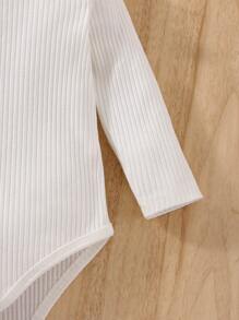 嬰兒荷葉邊連身背心和卡通刺繡背帶裙 - 彩色 - 查看 6